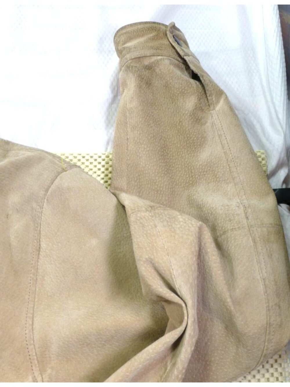 VTG Wilsons Leather Womens Tan Suede Jacket M Genuine Leather Full Zip Classic S - Picture 10 of 16